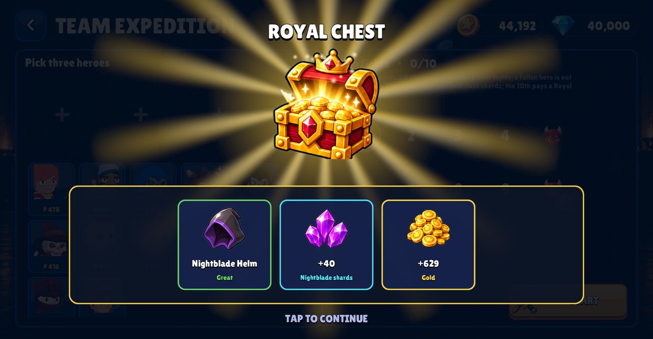 Opening a Royal chest